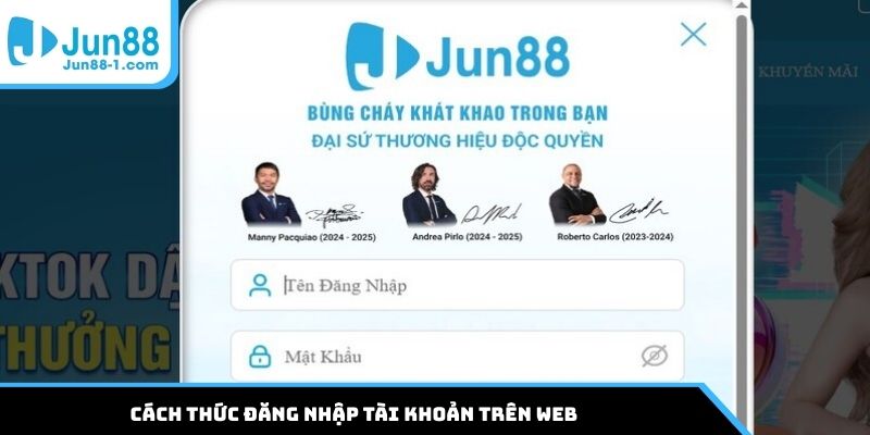 Cách thức đăng nhập tài khoản trên web